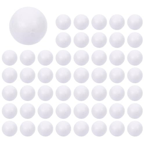SUPVOX - Lote de 200 bolas de espuma de poliestireno, bolas de espuma sólida, para decoración de Navidad, bodas, 2 cm, color blanco, poliestireno, blanco, Solid 2cm
