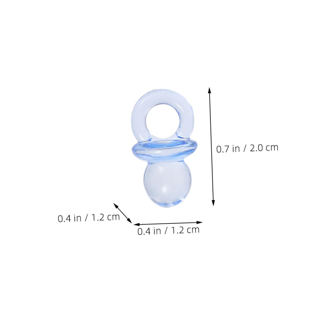 KOMBIUDA 150pcs Mini Pacifiers Acrylic for Baby Shower Games Baby Shower Decorations