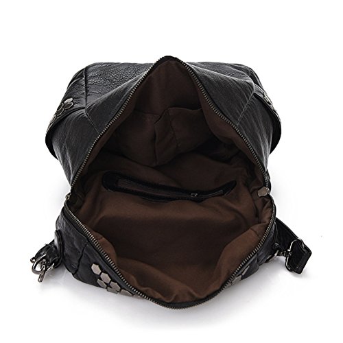 Honeymall zaino borsa Donna?Rivet Pelle Lavato
