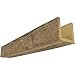 Ekena Millwork BMRS3C0120X080X288NG 3-Sided (U Rough Sawn Endurathane Faux Wood Ceiling Beam, 12"W x 8"H x 24