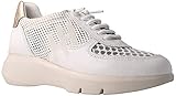 hispanitas modisch Hispanitas Damen Sneaker HV0028 Cuzco Wechselfussbett weiß-Gold perforiert Glattleder/Textil EU 38