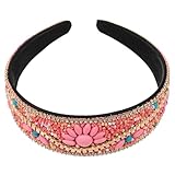 TEMPNAP Diadema Boho Ancha con Cuentas Accesorio para Bodas y Festivales Tocado Vintage para Mujeres Cómoda y Duradera para Novias y Damas de Corte