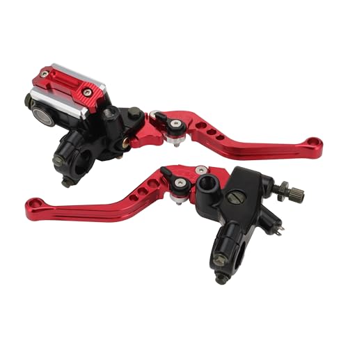 Levier guidon frein maitre cylindre 22mm rouge universel pour moto