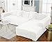 uyeoco Samt Sofabezug L-Form Couchbezug Weich 1 Stück Elastische Lounge-Sessel Sofahusse waschbare Katzen Hunden Möbelschutz (Color : T, Size : 190-230cm)