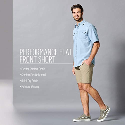 Wrangler Authentics Men's Performance Comfort Flex Flat Front Short, Galaxy Blue, 38 #TOP4