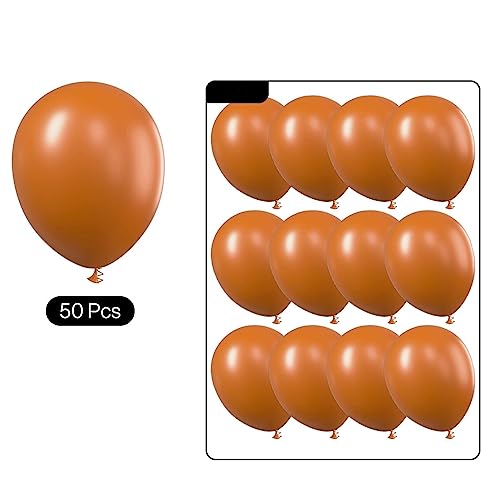 Image of 50 Pcs Retro Balloons Made of Strong Rubber (Retro Orange)