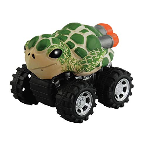 Wild Zoomies - Sea Turtle from Deluxebase. Friction Powered Monster Truck Toys with Cool Animal Riders, Great car Toys and Sea Turtle Toys for Boys and Girls