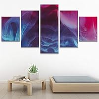 SIGNWIN 5 Panel Canvas Wall Art Modern Art 3D Abstract Abstract Brushstroke Contemporary Digital for Home Decorations Ready to Hang - 60
