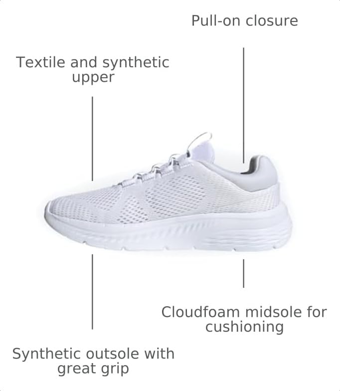 Image of Adidas Mens Cloudfoam Comfy Elastic Lace