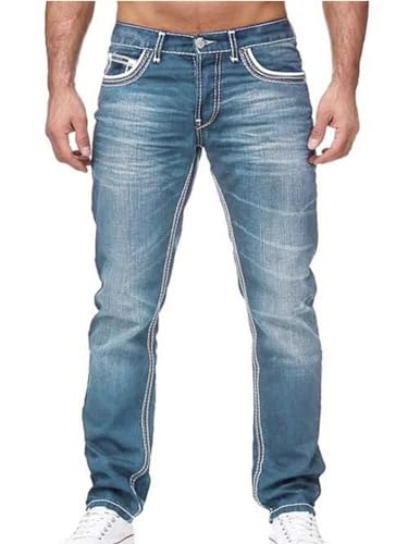 Oanviso Homme Jean Troué Mode Skinny Slim Fit Pantalon Denim Styles Déchiré Sport Trousers avec Fermeture Éclair Casual Pants Trekking Outdoor Cargo...