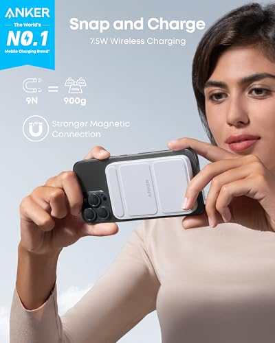 Anker 622 Magnetic Power Bank, 5,000mAh Foldable Wireless Portable Charger - image 2