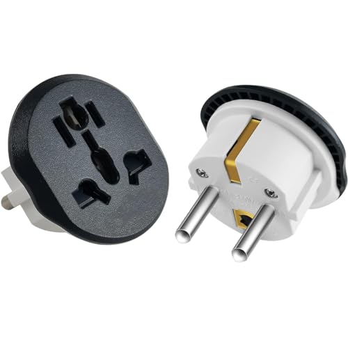 Adaptateur De Prise Universel De Voyage 3 Pièces - Compatible UK, USA, UE, Australie, Etc. - Vers Prise Française