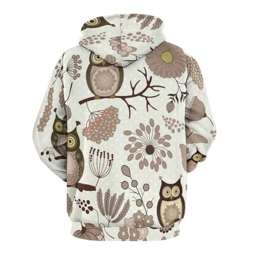 Hoodie papillon hibou pulls et sweats à capuche manche longue taille S