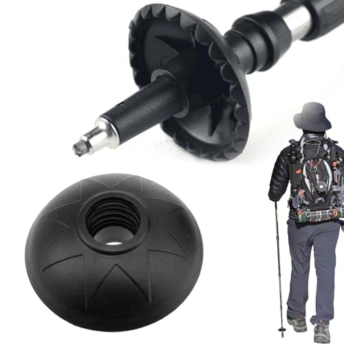 Bastones de trekking, cestas de barro, bastones de trekking, 2 cestas redondas de barro para esquí de nieve, accesorios para bastones de trekking, protección puntiaguda para bastones de