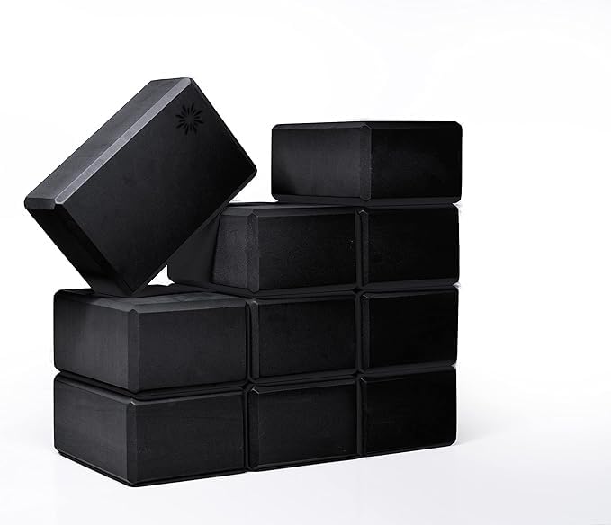 Sunshine Yoga 4 Yoga Block 10 Pack Bulk EVA Foam Yoga Blocks Firm and Supportive Yoga Brick Balance