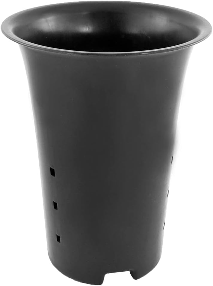 Ruilogod Hole Design Side Bottom Black Plastic Orchid Plant Flower Pot (id: c44 0d9 918 970 389