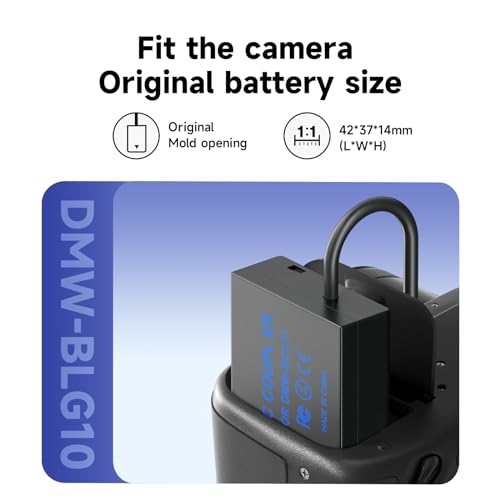 Kit de batería simulada BLG10 adaptador de corriente CA para Panasonic Lumix GX85 y GF6 2