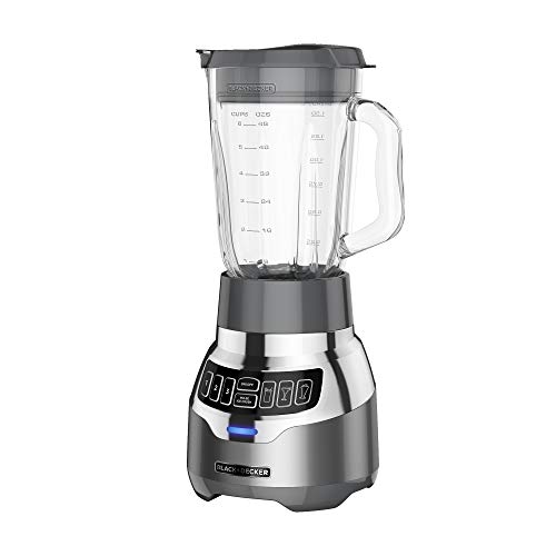 BLACK+DECKER PowerCrush Digital Blender with Quiet Technology, Stainless Steel, BL1300DG-T