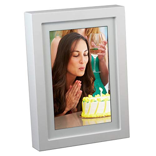 PhotoSpring 8 (16GB) 8-inch WiFi Cloud Digital Picture Frame - Battery, Touch-Screen, Plays Video and Photo Slideshows, HD IPS Display, iPhone & Android app (White - 15,000 Photos) - Thumbnail 2