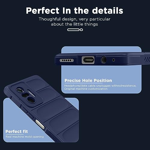 Image of Amazon Basics Back Cover for Redmi Note 10 Pro / 10 Pro Max | Soft Matte Liquid Silicone TPU | Camera Protection | Shockproof Bumper Case (Blue)