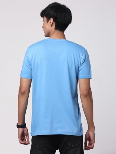 Image of ADRO Men's Graphic Printed 100% Cotton T-Shirt - Regular Fit, Printed T-Shirts for Men