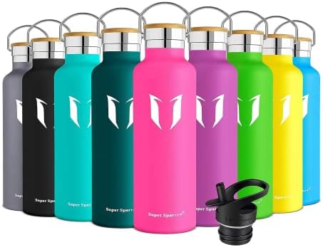 Super Sparrow Insulated Water Bottle with Straw Lid Kids - 25oz - Reusable Standard Mouth Stainless Steel Flask Thermos, Multiple Sizes & Colors