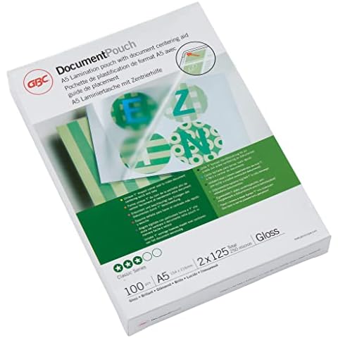 GBC Premium A5 Laminating Pouches 250 Micron Cover
