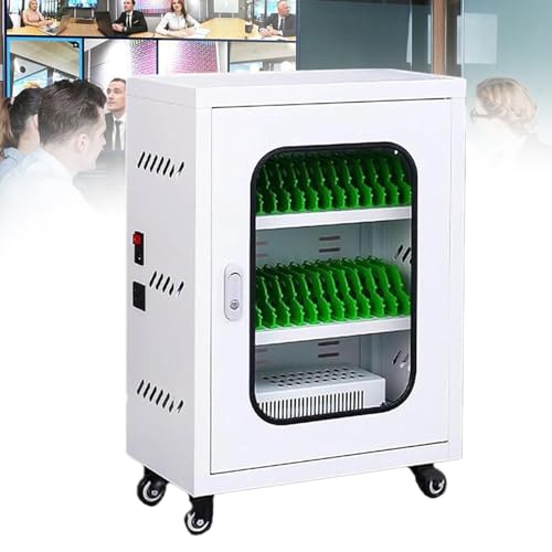 Giuggiolared Armoire de Chargement pour Smartphone, Armoire de Chargement pour téléphone Portable Rechargeable par USB, avec Roue Universelle, pour Les étudiants et Les employés,30slots