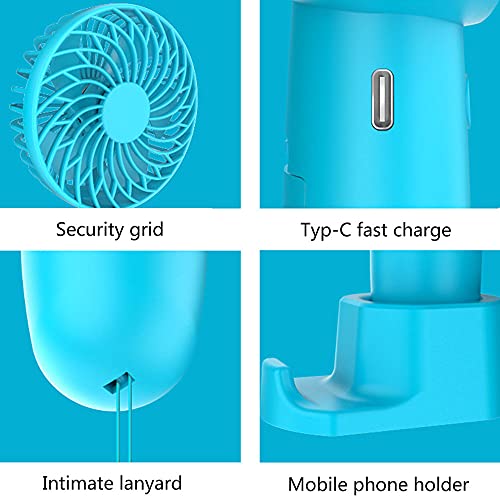 Ventilateur portable mini-main USB avec 3 vitesses et batterie de 1200mAh