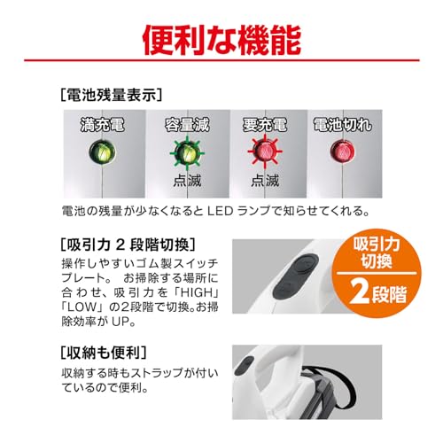 京セラ(Kyocera) 旧リョービ リチウムイオン10.8V充電式クリーナー BHC-1020L1 の商品画像 4