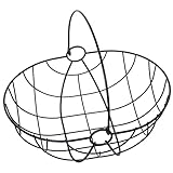 FRUTERO C/ASA METAL NEGRO 29X22X12/24,5CM