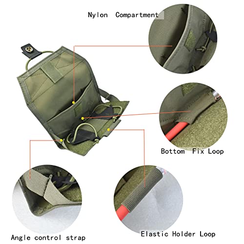 Tactical Phone Pouch Tactical Vest Phone Holder Multicam Chest Cell Phone Holder Carrier Phone Mount For Screen Size 4.7"-6.8" (Green) #TOP3