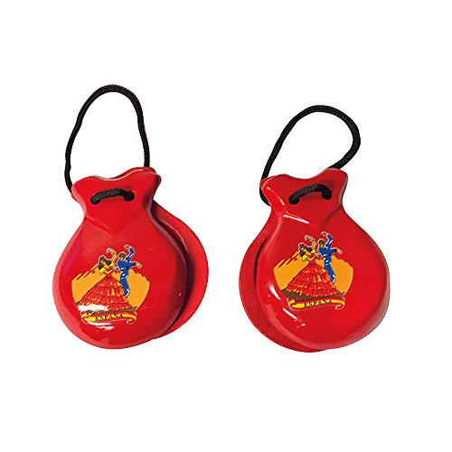 PARTY DISCOUNT NEU Kastagnetten Espana, 1 Paar, rot