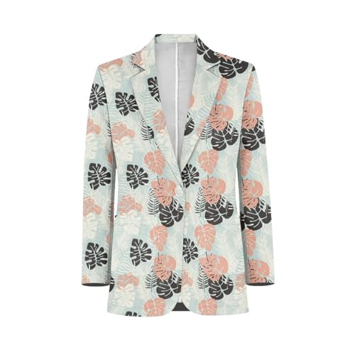 Men's Polynesian Sports Coat Casual Blazer Formal Suit Jacket Welt Pockets Tahitian Ethnic Tropical Island Pattern3