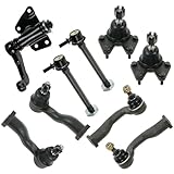 TRQ Front Steering & Suspension Kit Ball Joint Idler Arm & Bracket Assembly Sway Bar Stabilizer Link Tie Rod Compatible with 1995-2002 Kia Sportage