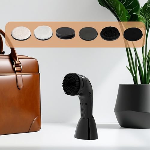 Colaxi Kit polidor de sapato inteligente limpador de poeira portátil usb com 6 cabeças móveis macias