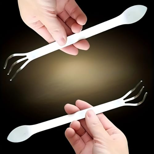2 Pzas Mini Rastrillo de Acero Inoxidable para Bonsái miniatura 2