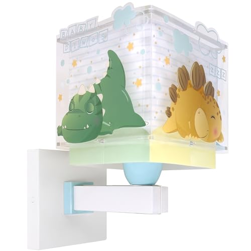 Dalber kinder Wandlampe, Kinderlampe Wandleuchte Baby Dinos Dinosaurier, 63459, E27