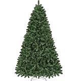 Yaheetech 9ft Artificial Christmas Tree, Realistic Premium Spruce Hinged Full Christmas Tree with 2028 Branch Tips Holiday Xmas Tree W/Metal Hinges & Foldable Base for Home Party Office Decoration