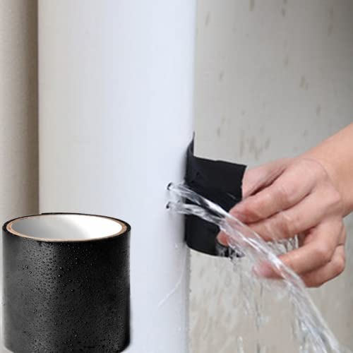 Image of 1.5M Leak Repair Tape, Pipe Repair Tape, Waterproof Leak-Proof Tape, self-Adhesive Waterproof Tape, Super Sticky, Suitable for Leak Repair of Pipes, Buckets, Fish Tanks, Pools (8x59in,White)