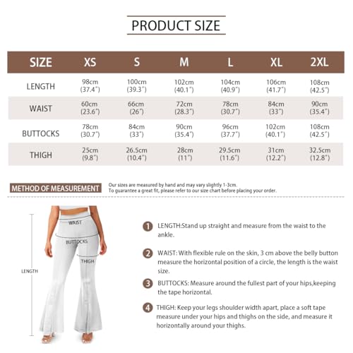 Suobstales Calça feminina de ioga bootcut cintura alta bootleg calça de ioga com bainha dividida per