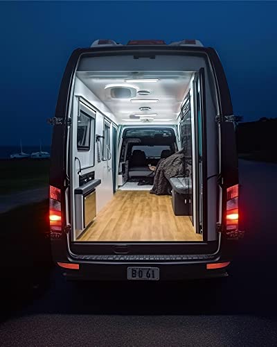 Mertturm 12V Led Interior Light Bar, 120 Led Strip Lights 1500Lm 8W Dc12-85 Volt For Rv Interior, Cargo Trailer Lights With Switch For Enclosed Trailer Boat Car Van Truck Camper Lorry Motorhome[4Pack] #TOP5