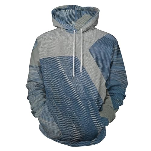 Sweat à capuche géométrie abstraite avec poche kangourou