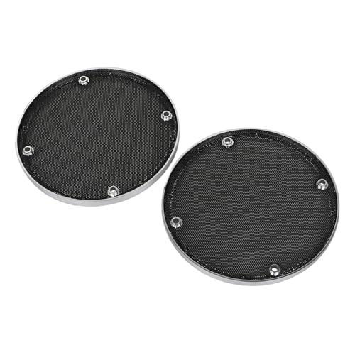 Image of Metal Left & Right Rear Speaker Trim Grills Mesh Covers For Harley Trike Street Glide FLHXXX 2010-2011 Street Glide FLHX 2006-2013 Electra Glide Classic FLHTC 1996-2013