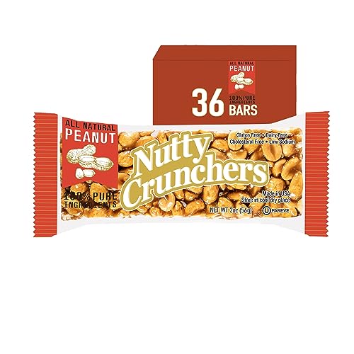 Nutty Crunchers All Natural Ingredients (Peanut, 36 Bars/box)