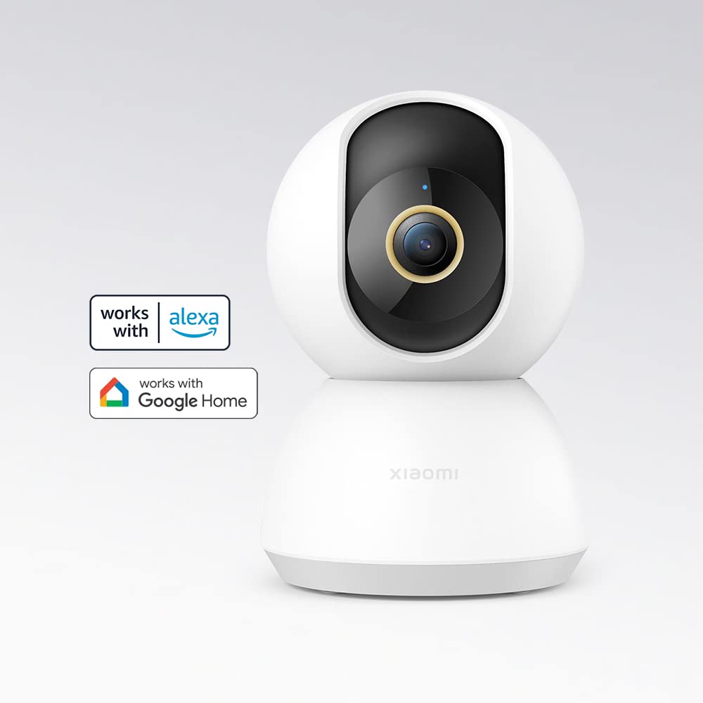 XIAOMI Mi Smart Camera C300 Caméra Surveillance WiFi intérieure 360° qualité 2K, Vision Nocturn, Détection Humaine AI, Audio bidirectionnel, pour Bébé et Animaux, Compatible avec Alexa et OK Google