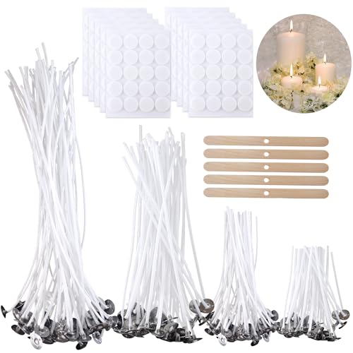 Hemoer 200 Piezas Mechas De Velas, 6cm 10cm 15cm 20cm Mechas Para Vela Algodón Natural Con 200 Pegatinas De Mecha, Para Fabricación De Velas, Hacer Velas Diy Hemoer 200 Piezas Mechas De Velas, 6cm 10cm 15cm 20cm Mechas Para Vela Algodón Natural Con 200 Pegatinas De Mecha, Para Fabricación De Velas, Hacer Velas Diy