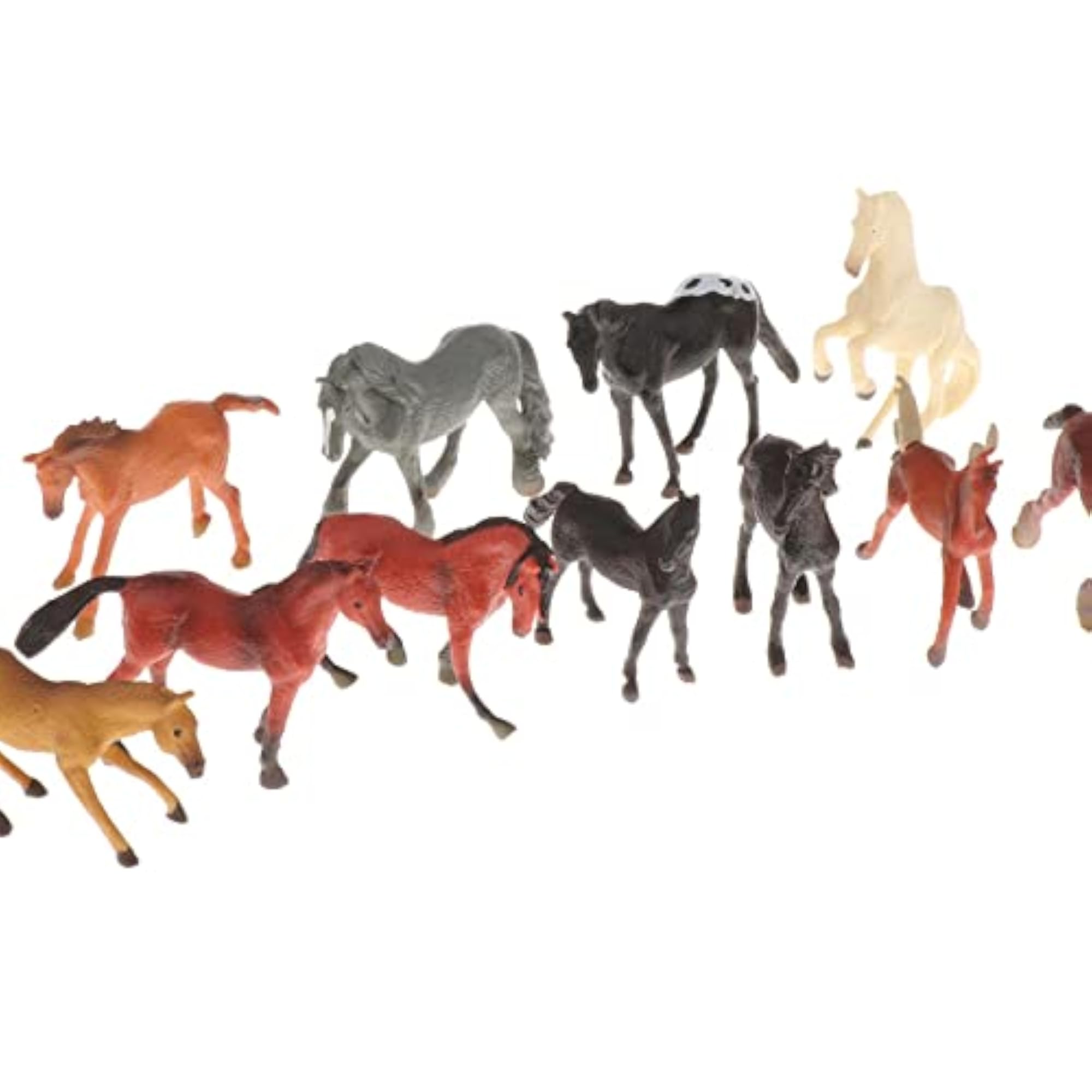 Realistic Mini Horse Figures Solid Models