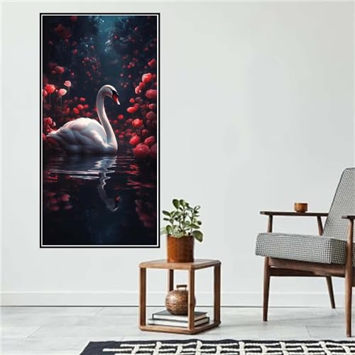 Peinture diamant 5D cygne grand format 90x180cm pour broderie strass - 2