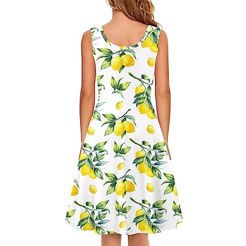 Image of Womens Plus Size Summer Dresses Halter High Waist Sleeveless Casual Midi Dress XS-4XL